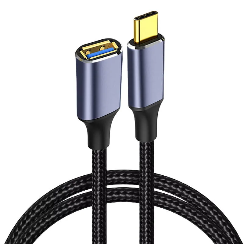 USB-C til USB-A 3.0 OTG Kabel  -  5Gbps Data & 2A Opladning  -  1m
