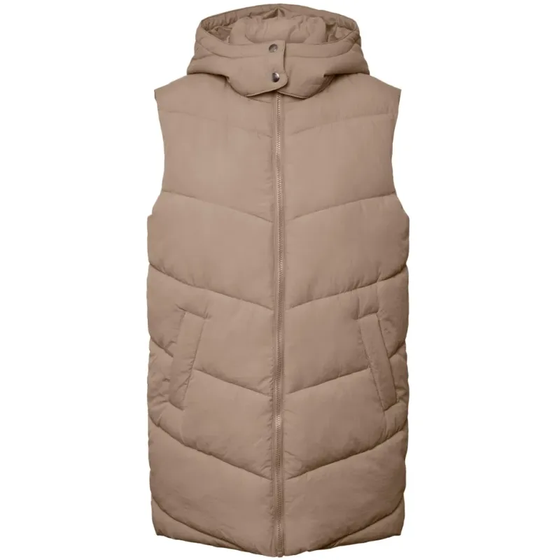 PIECES dame vest PCJAMILLA - Silver Mink