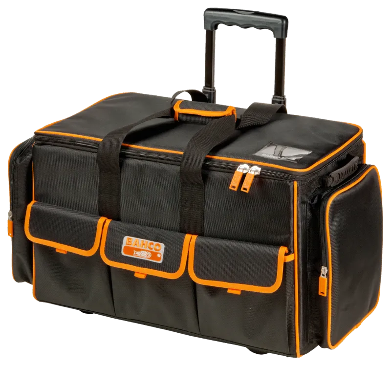 Softbag værktøjstaske i stof med hjul og teleskophåndtag 4750FB2W-24A
