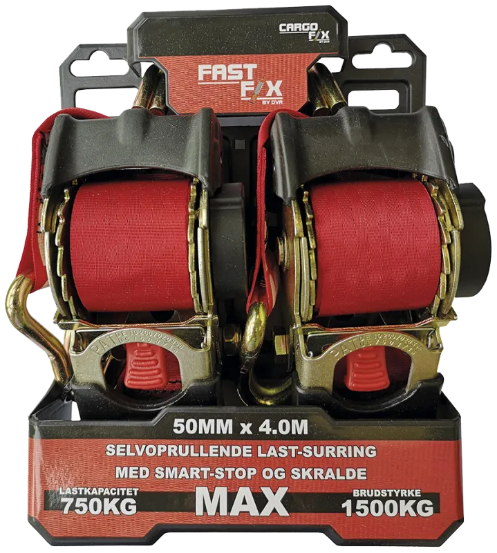 Cargofix surringssæt fastfix 1500kg 50mm×3m, 2 stk