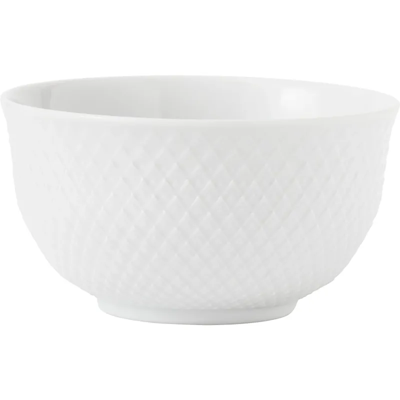 Lyngby porcelæn Rhombe skål, hvid, 11 cm