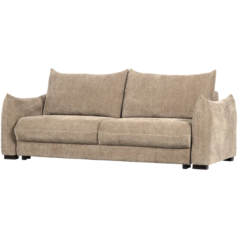 WOOOD Jonne 3 pers. sovesofa - natur chenille stof og træ/plastik