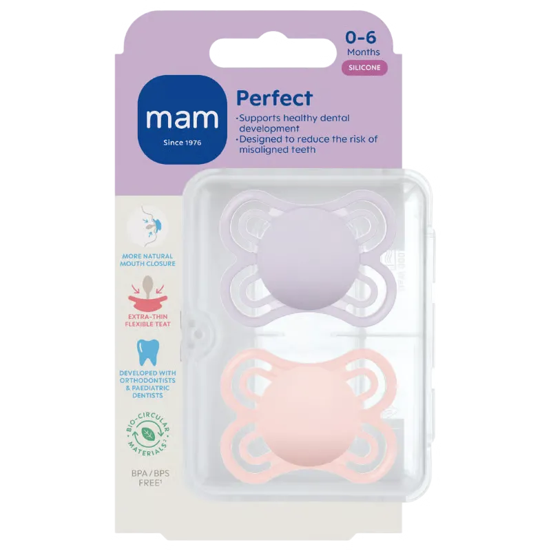 MAM Perfect Silk 0-6M Pink (2 stk)