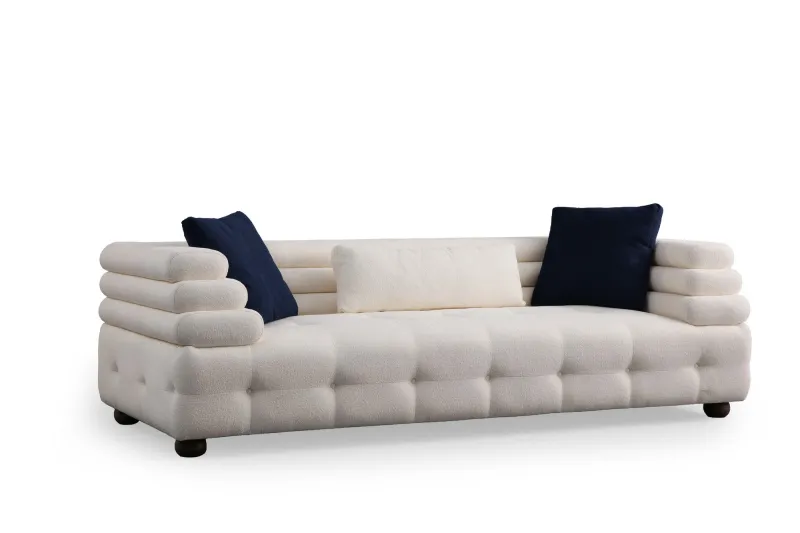 NORDVÄRK Boston 3 3 pers. sofa - hvid polyester