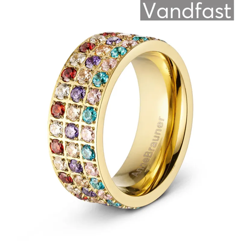 ANNEBRAUNER Alliance Multicolor Ring 18K Guldbelagt