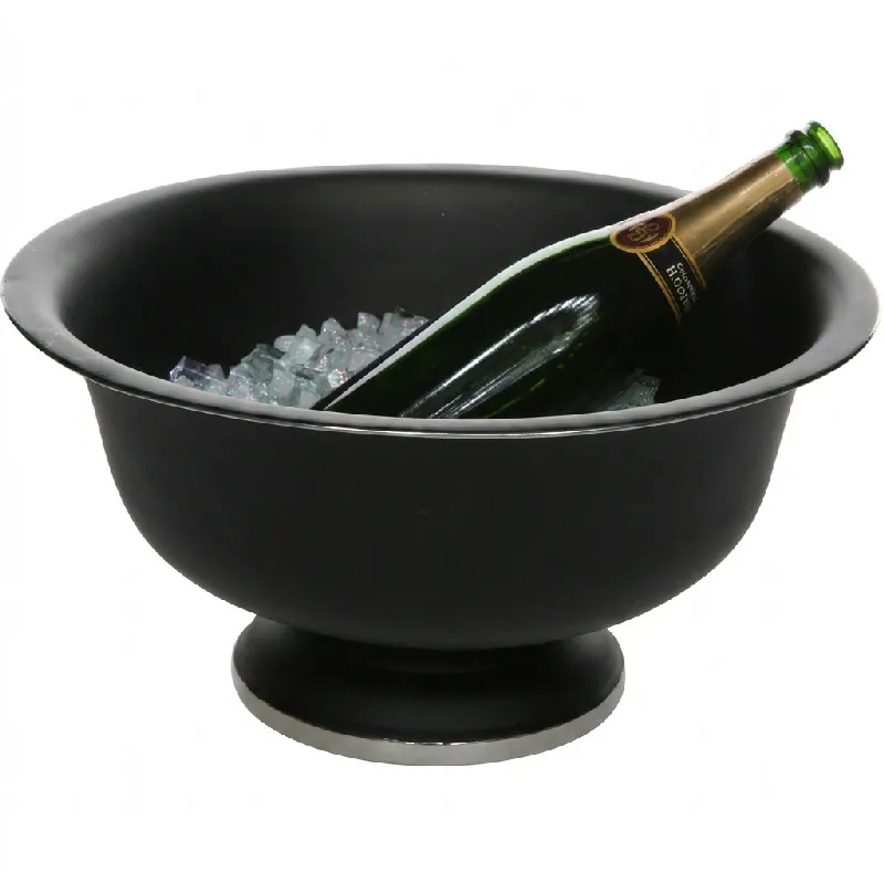 Champagnekøler På Fod Sort Rustfrit Stål Ø41xh20cm