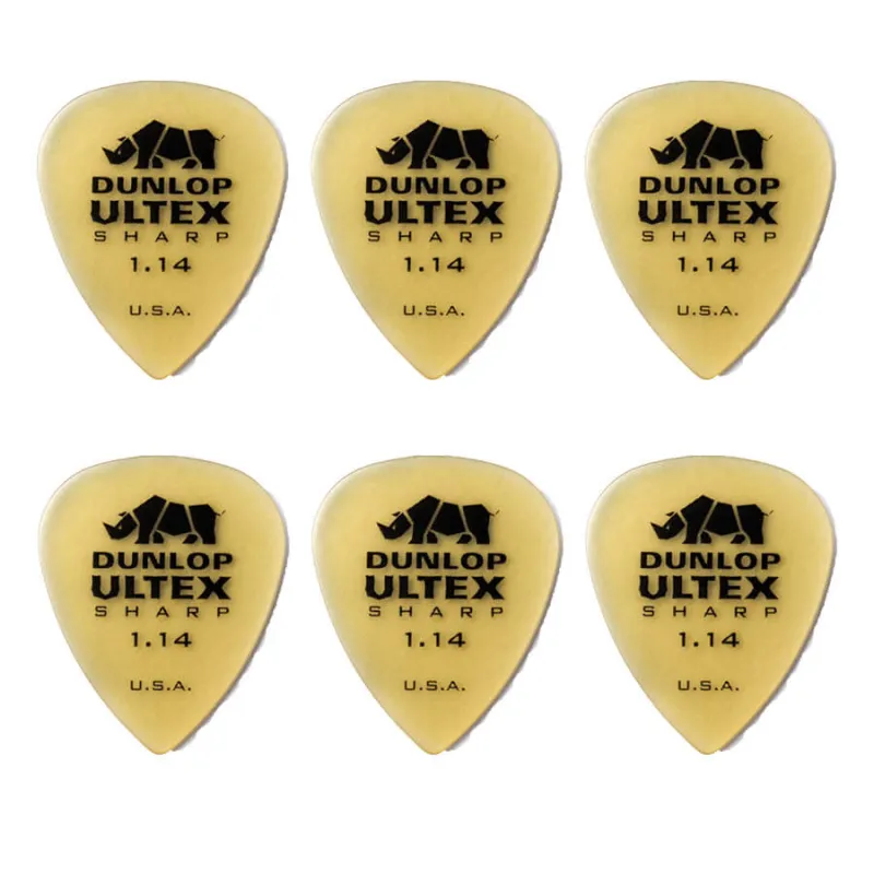 Dunlop Ultex Sharp 1,14 mm plektre (6 stk.)