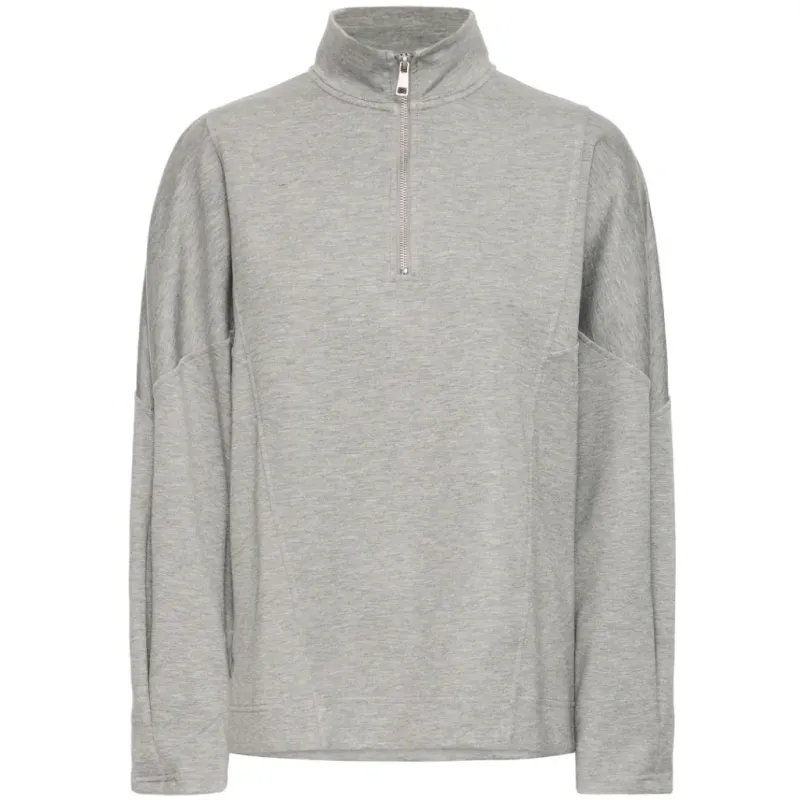 B.YOUNG DAME SWEATSHIRT BYPUSTI - Mid Grey Melange
