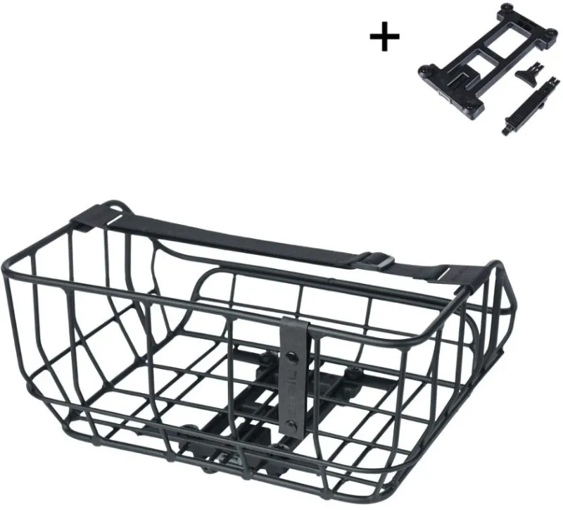 Basil Portland Kurv m. MIK 2.0 25L - 43.5x36x22.5cm - Black