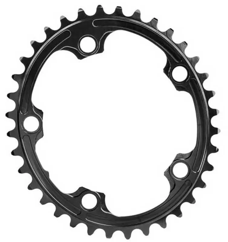 AbsoluteBlack Chainring - 36T Ø110 mm - Inner (2x10/11) Oval - Sort