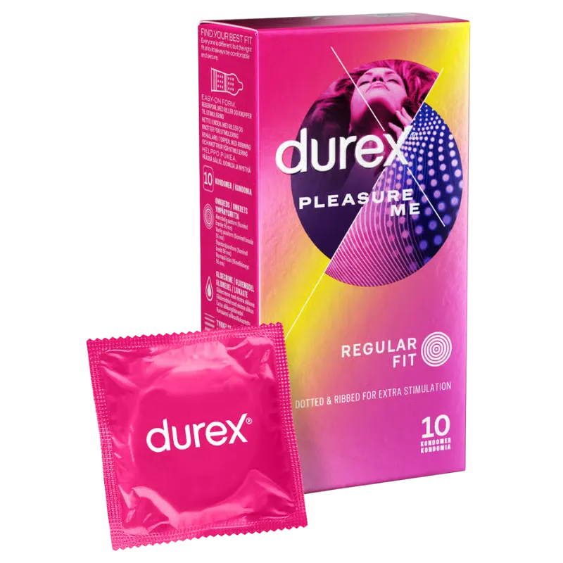 Durex Pleasure Me Kondomer Regular Fit (10 stk)
