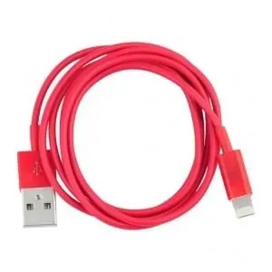 Lightning-USB Datakabel. 1 m. Rød.