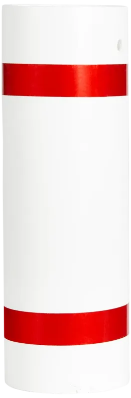 Langgodsafmærker m/snor, ø10×30cm hvid m/refleks