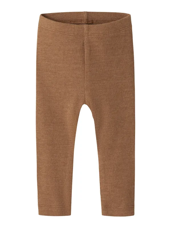 Name It Kab Leggings Noos - Toasted Coconut Melange - 50 cm