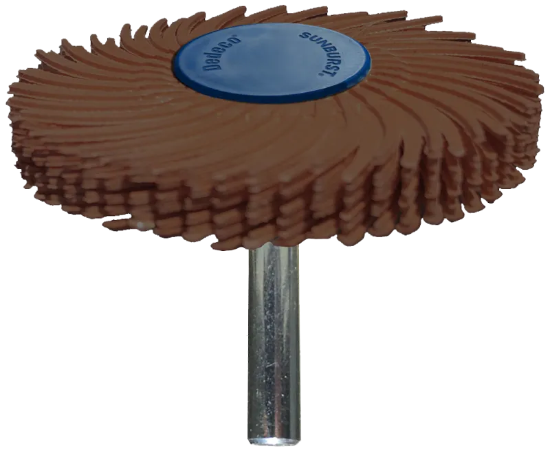 Radialbørste buet m/skaft 6-lag 51mm A36 ultragrov