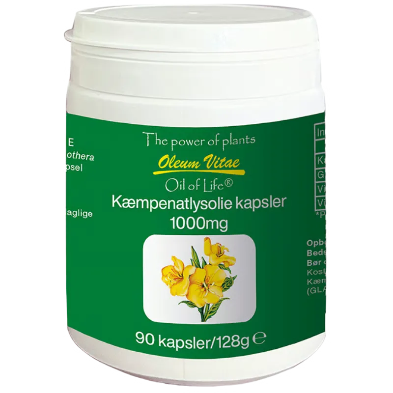 Oil of life Kæmpenatlysolie 1000 mg (90 kap)