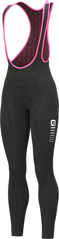 Alé Solid Essential Dame Vinter Bibtights - Sort/Pink