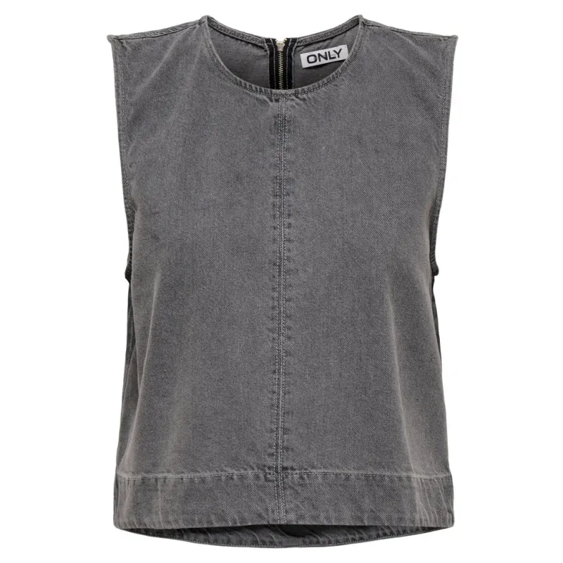ONLY dame top ONLDORSI - Medium Grey Denim