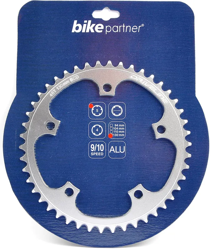 BikePartner 46t Alu Ø130 5huls 9/10sp