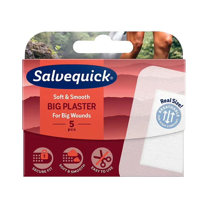 Salvequick Soft & Smooth, Big Wounds (5 stk)