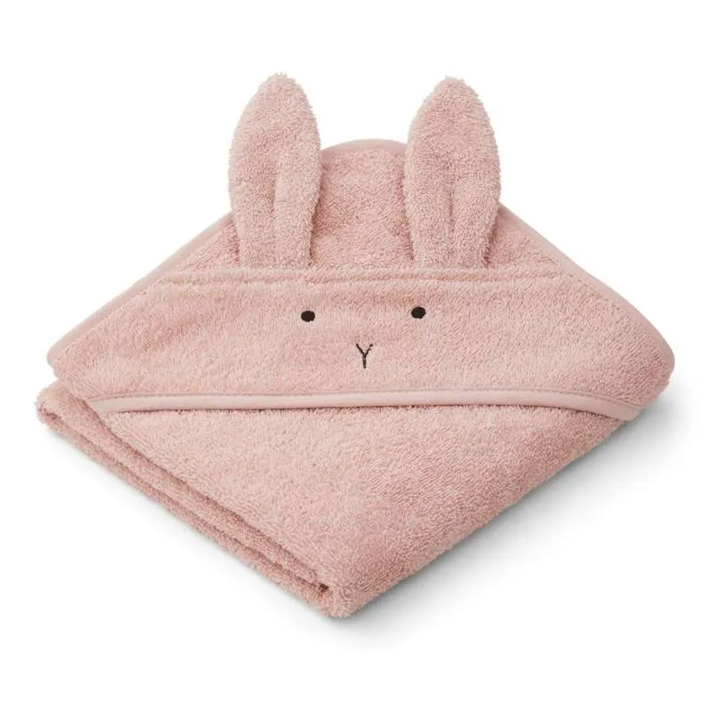 Liewood Albert Badehåndklæde m. Hætte - Baby - Rabbit/Rose
