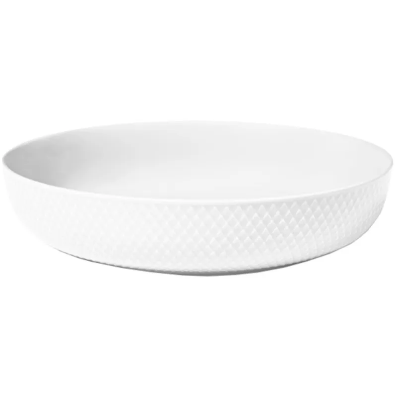 Lyngby porcelæn Rhombe serveringsskål 28 cm, hvid