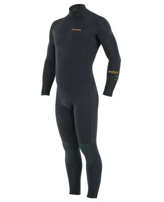 Manera Seafarer Back-Zip Våddragt til herre (4/3mm) - Sort - M