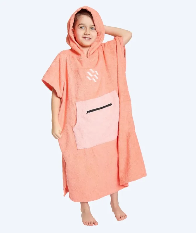 Watery badeponcho til junior (6-15) - Bomuld - Atlantic Pink