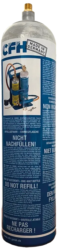 Oxygenflaske t/CFH52500 mini-svejsesæt, 1ltr/130g