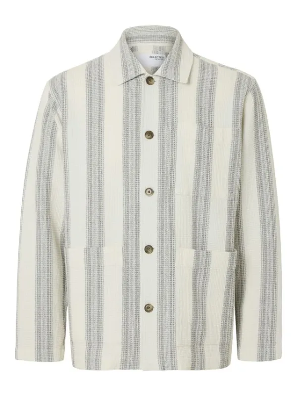 SLHTONY WAFFLE STRIPE OVERSHIRT
