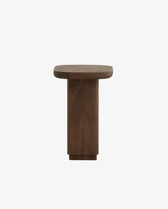 Nordal - TOKE sidebord  -  mørkebrun  -  L32 × B32 × H48,5 cm