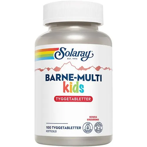 Solaray Barne-Multi tyggevit. børn 100 tab.
