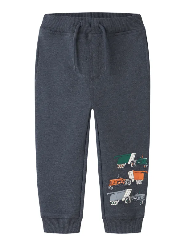 Name It Vimo - NREG AOP Swe Pant BRU - Ombre Blue / Tractors - 86 cm