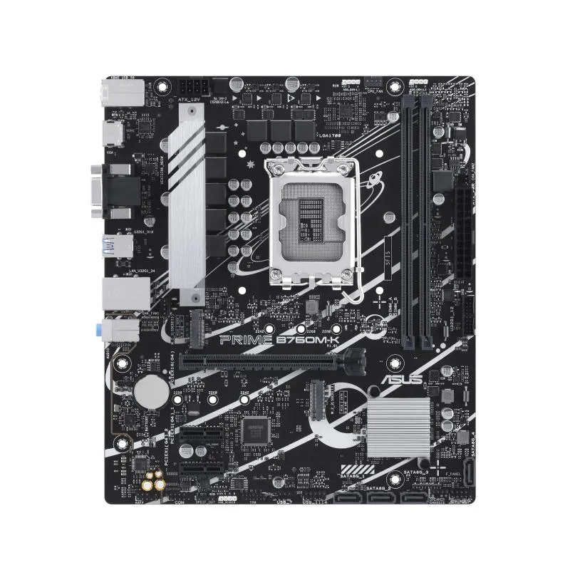 ASUS PRIME B760M-K (mATX, B760, LGA 1700, DDR5) Bundkort - GEEKD.dk