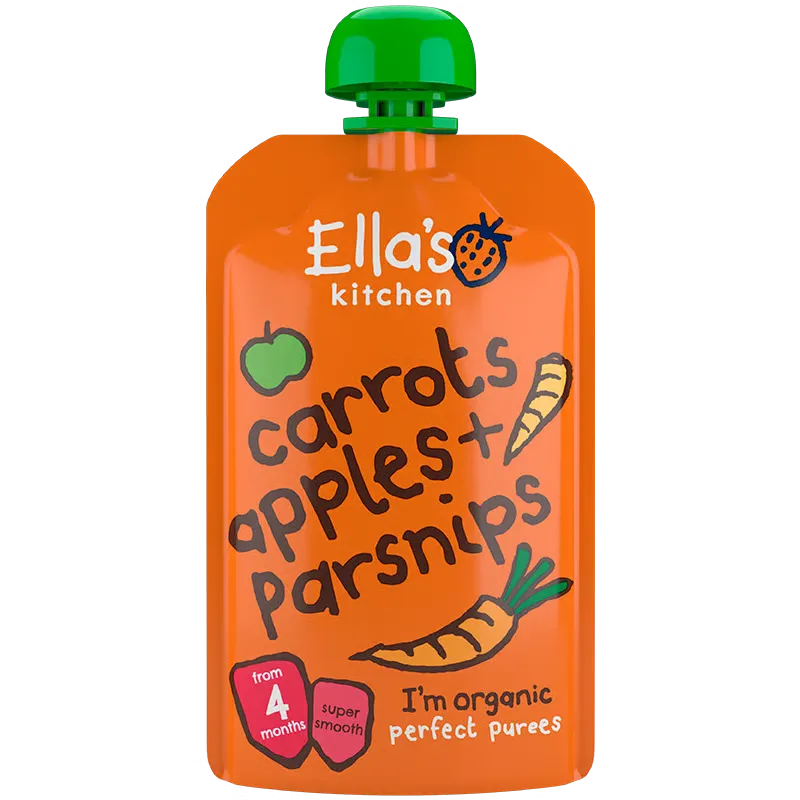 Ellas Kitchen Babymos Gulerod/Æble/Pastinak Ø 4 Mdr (120 g)