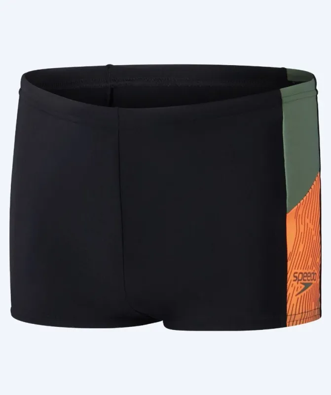 Speedo aquashorts til drenge - Dive - Sort/orange