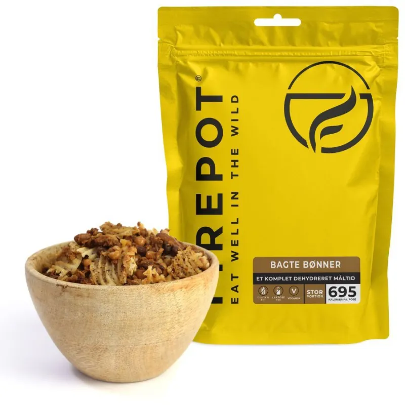 Firepot Bagte Bønner, frysetørret mad, XL