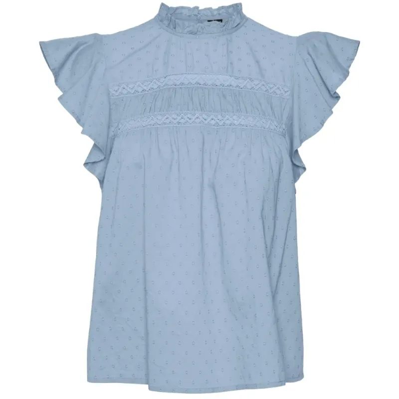 VERO MODA dame bluse VMTRINE - Cashmere Blue