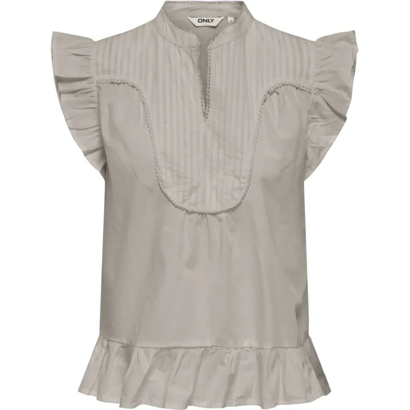 Only dame top ONLADDA - Chateau Gray