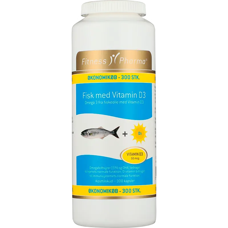 Fitness Pharma Fiskeolie Vitamin D3 (300 kaps)