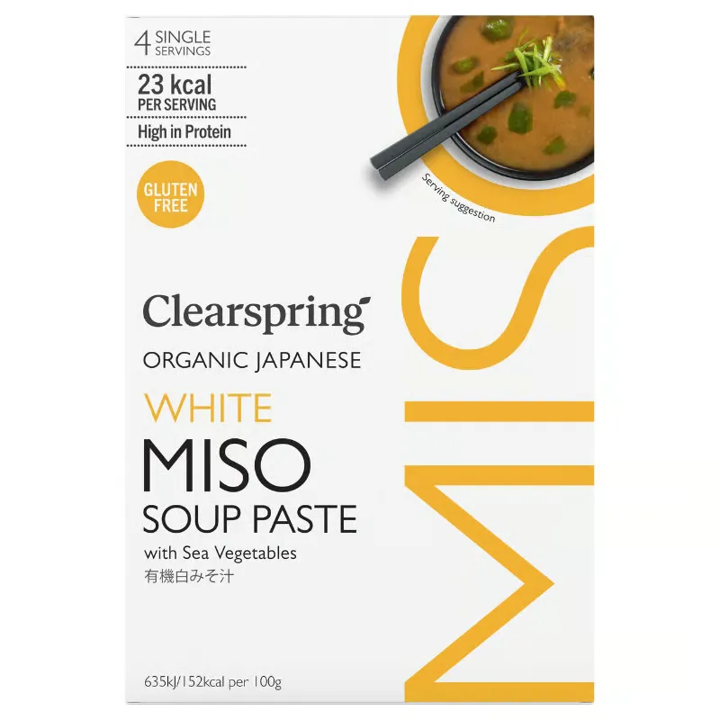 Clearspring Miso Soup Paste Hvid M. Tang Ø (4x15 g)
