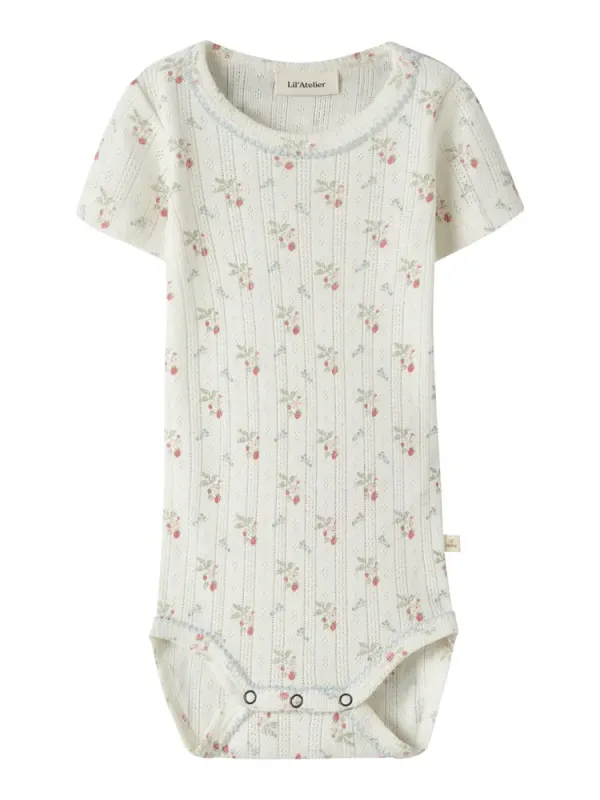 Lil' Atelier Rachello Duna Kortærmet Slim Body - Coconut Milk - 62