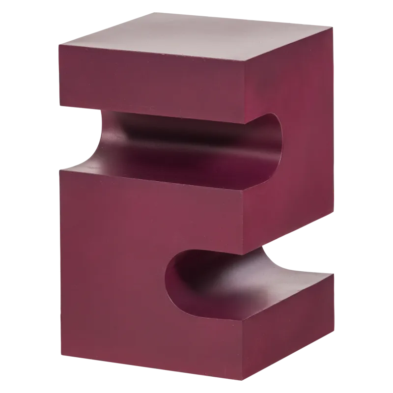 WOOOD Jessa sidebord, kvadratisk - lilla/brun metal (30x30)