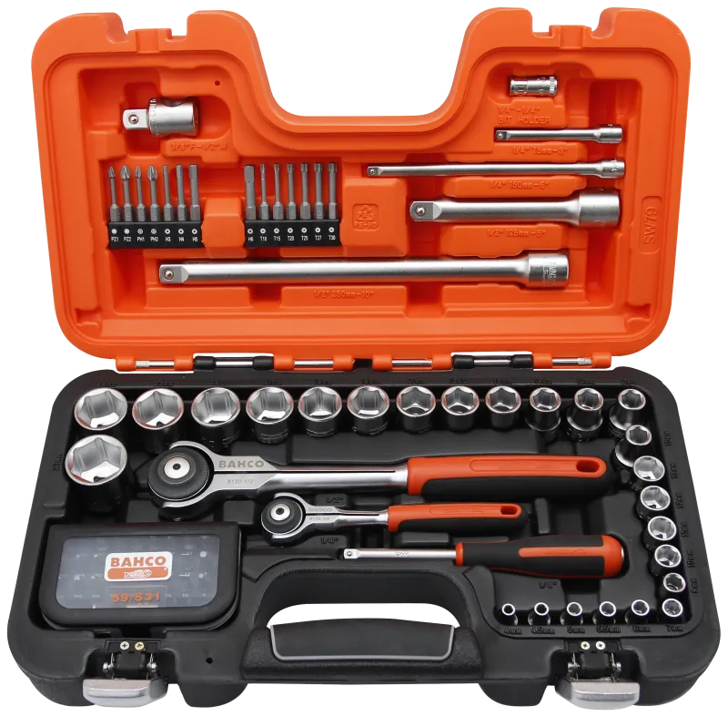 Topnøglesæt mm 1/4"+1/2" SW79