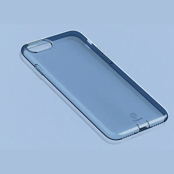 Baseus 0.7mm Slim Gel Cover til iPhone 7 / 8. Gennemsigtig blå.