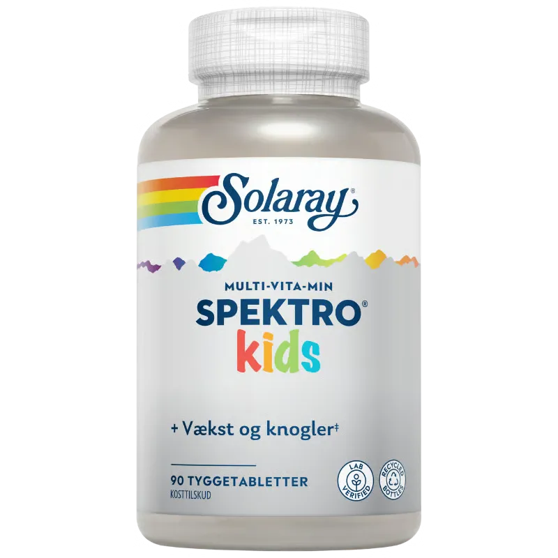Solaray Spektro Kids Multi-Vita-Min med bærsmag (90 tyggetabletter)