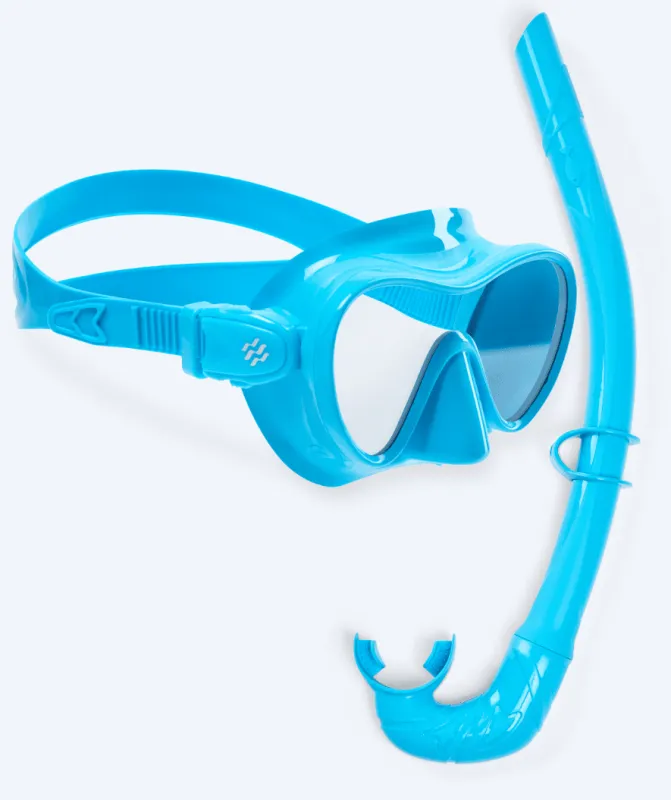 Watery Combo snorkelsæt til børn - Cliff - Lyseblå - Snorkelsæt til børn (4-16 år)