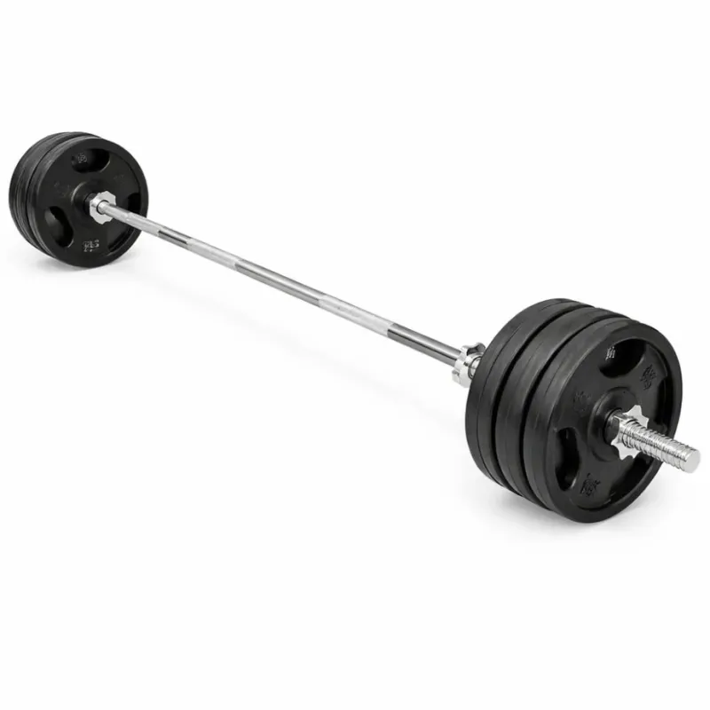 170 cm vægtstang stjerneluk + 60 kilo vægtskiver med greb