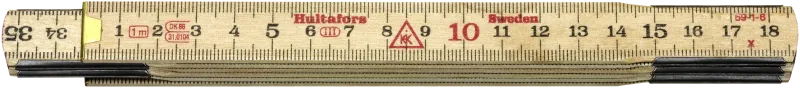 Tommestok 59-1-6  gradering mm/mm,  1 m og 6 led
