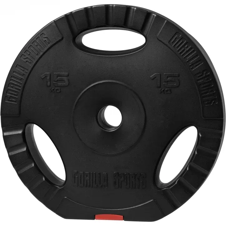 Vægtskive med greb i hård plast 15 kg (30 mm)